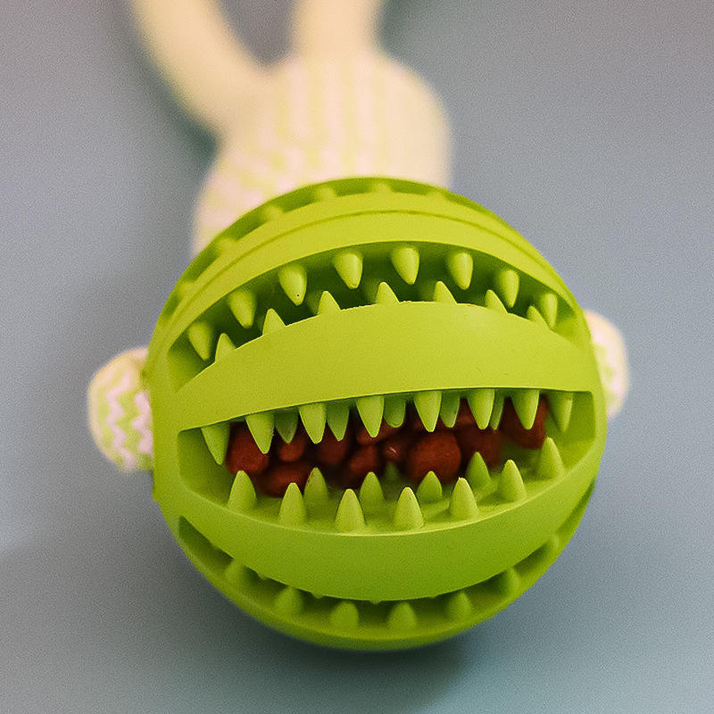 Dog Toys Treat Balls Interactive Hemp Rope Rubber Leaking