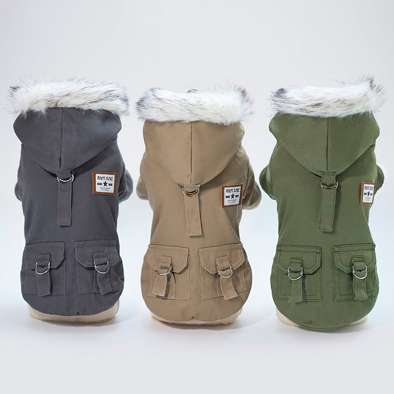 Cap dog coat cold proection for pet