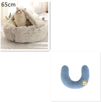 2 In 1 Dog And Cat Bed Pet Winter Bed Ro