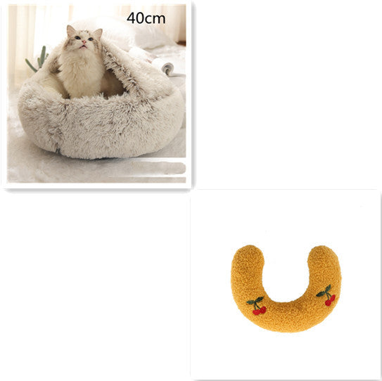2 In 1 Dog And Cat Bed Pet Winter Bed Ro