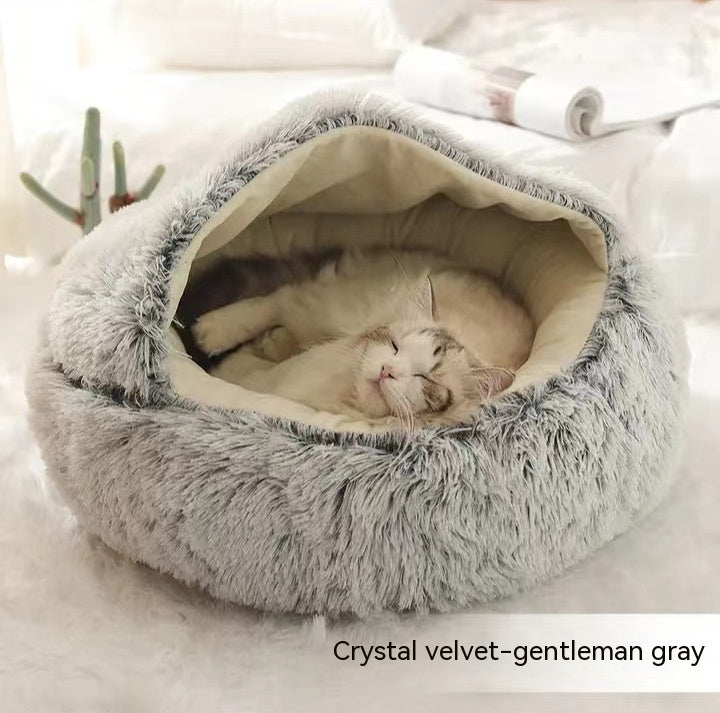 2 In 1 Dog And Cat Bed Pet Winter Bed Ro