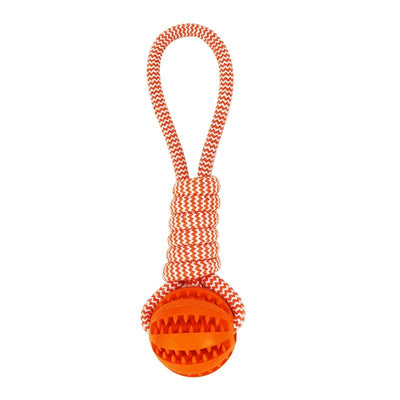 Dog Toys Treat Balls Interactive Hemp Rope Rubber Leaking