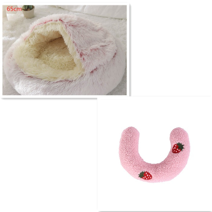 2 In 1 Dog And Cat Bed Pet Winter Bed Ro