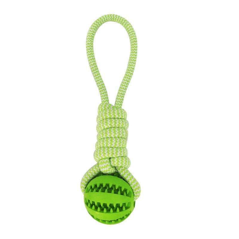 Dog Toys Treat Balls Interactive Hemp Rope Rubber Leaking