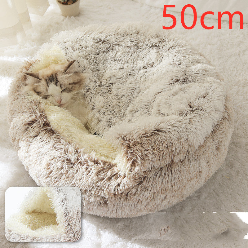 2 In 1 Dog And Cat Bed Pet Winter Bed Ro
