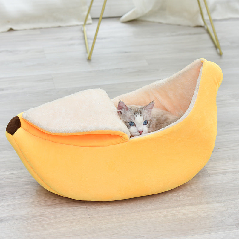 Removable And Washable Round Long Hair Cat's Nest