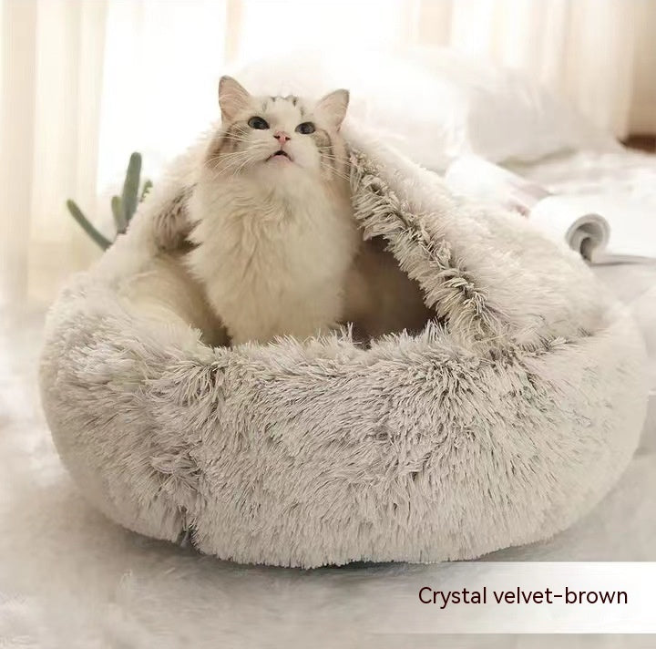 2 In 1 Dog And Cat Bed Pet Winter Bed Ro