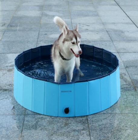 Keep your furry friend cool and happy with the Foldable Large Dog Swimming Pool – perfect for baths, playtime, and outdoor fun.