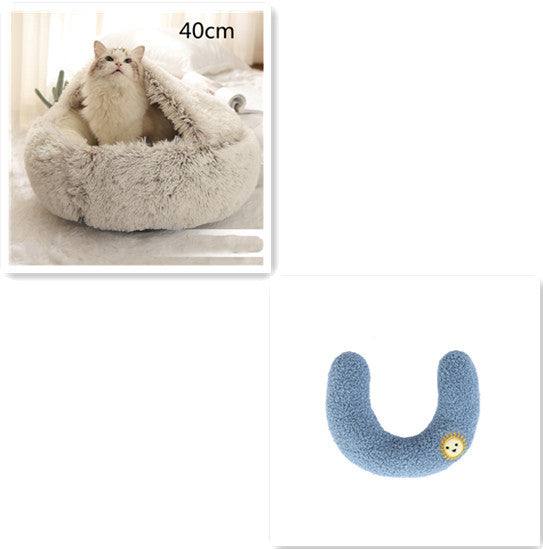 2 In 1 Dog And Cat Bed Pet Winter Bed Ro