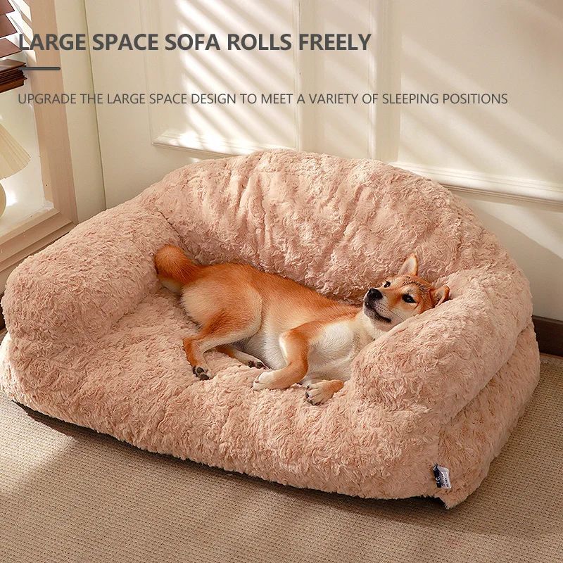 Plush Pet Sofa Bed - All-season, Non-slip