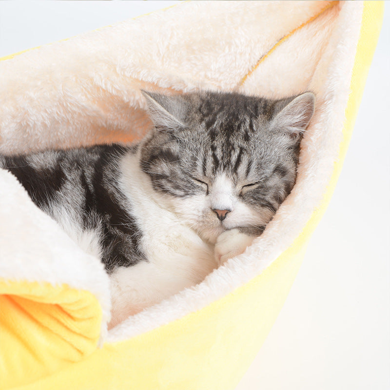 Removable And Washable Round Long Hair Cat's Nest