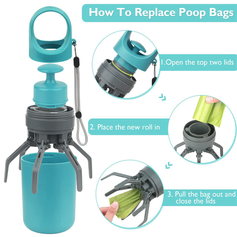 Portable Lightweight Dog Pooper Scooper With Built-in Poop
