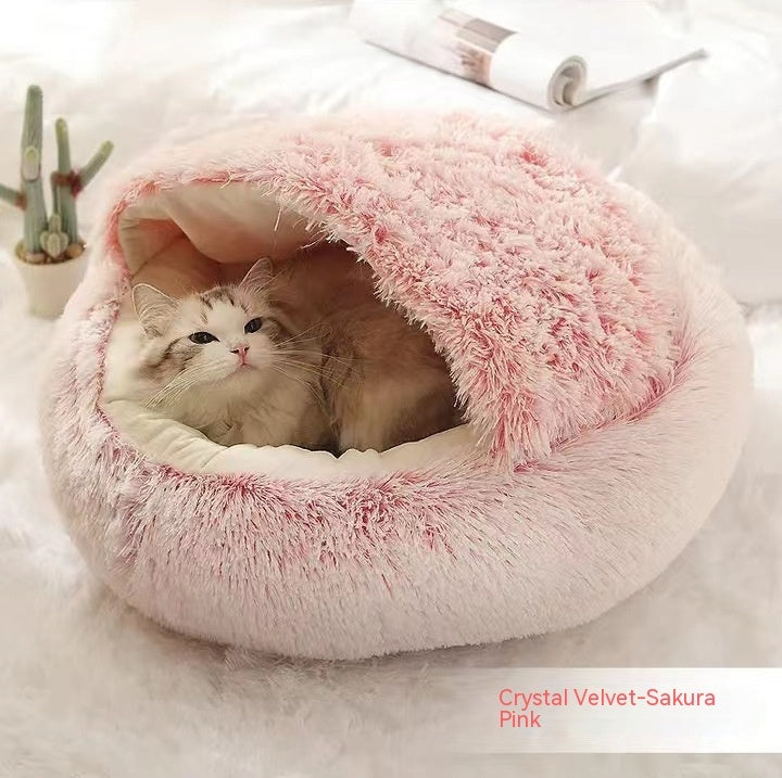 2 In 1 Dog And Cat Bed Pet Winter Bed Ro