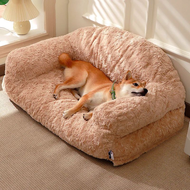 Plush Pet Sofa Bed - All-season, Non-slip