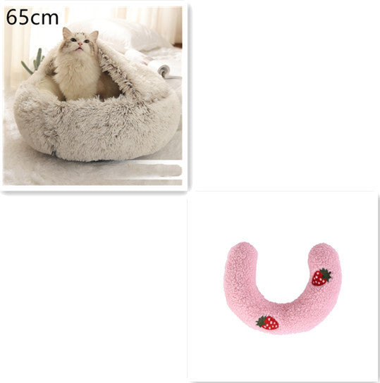 2 In 1 Dog And Cat Bed Pet Winter Bed Ro