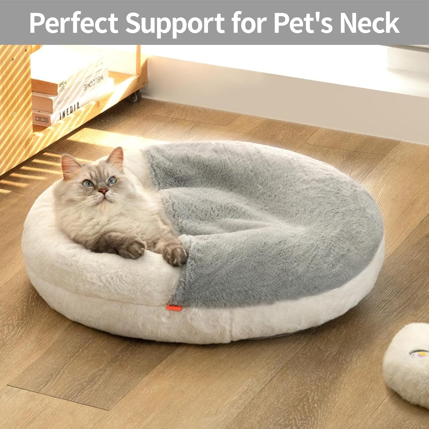 MEWOOFUN Enclosed Cat Bed Cave - Washable