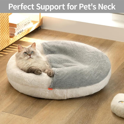 MEWOOFUN Enclosed Cat Bed Cave - Washable