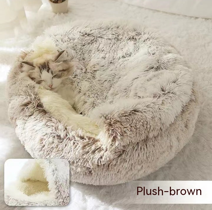 2 In 1 Dog And Cat Bed Pet Winter Bed Ro