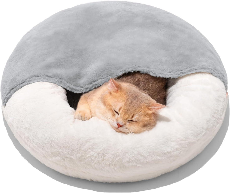 MEWOOFUN Enclosed Cat Bed Cave - Washable 