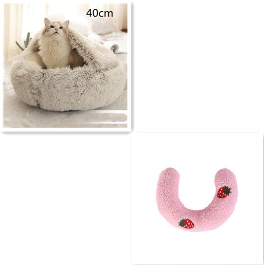 2 In 1 Dog And Cat Bed Pet Winter Bed Ro
