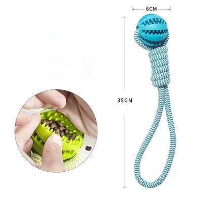 Dog Toys Treat Balls Interactive Hemp Rope Rubber Leaking